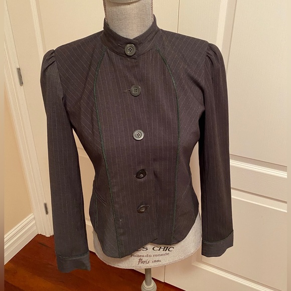 Mandarin Collar Fitted Blazer US 4 - perfect for office - Picture 1 of 8